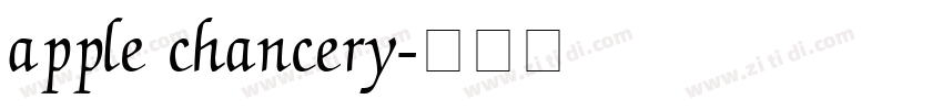 apple chancery字体转换